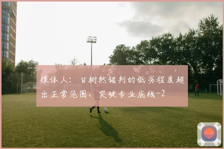 媒体人:甘树然错判的低劣程度超出正常范围,突破专业底线